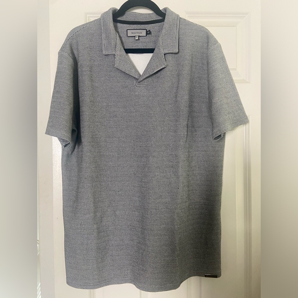 Mauvais Men's Black and White Casual Button Down Shirt